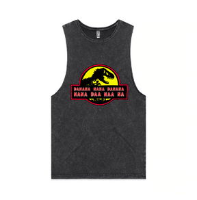 S / Black / Large Front Design Jurassic Park Theme 🦕 - Tank