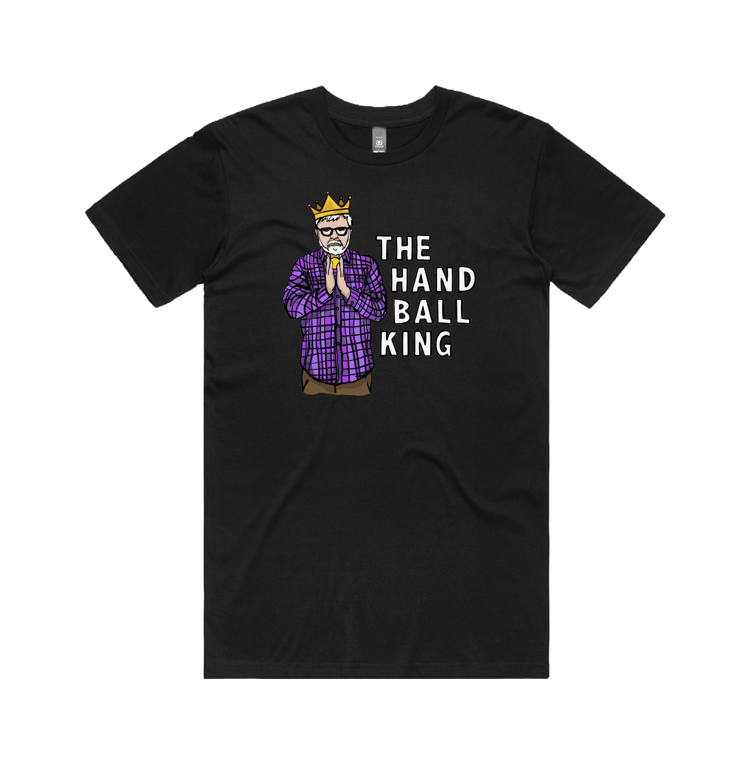 S / Black / Large Front Design K Rudd Handball King 👑 - Men's T Shirt