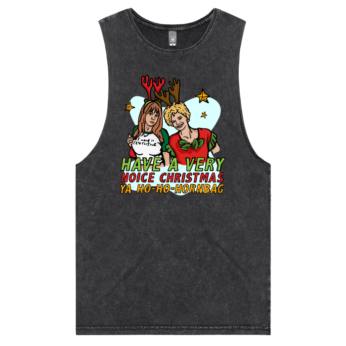 S / Black / Large Front Design Kath & Kim Christmas 😈🎄  - Tank