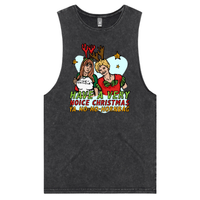 S / Black / Large Front Design Kath & Kim Christmas 😈🎄  - Tank