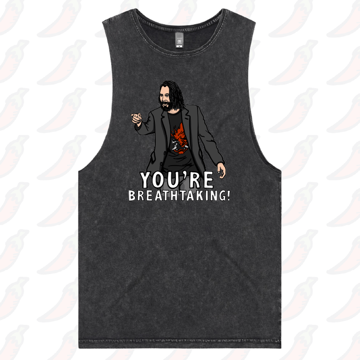 S / Black / Large Front Design Keanu Breathtaking 👈 - Tank