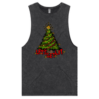 S / Black / Large Front Design Let’s Get Lit 🎄💡 – Tank