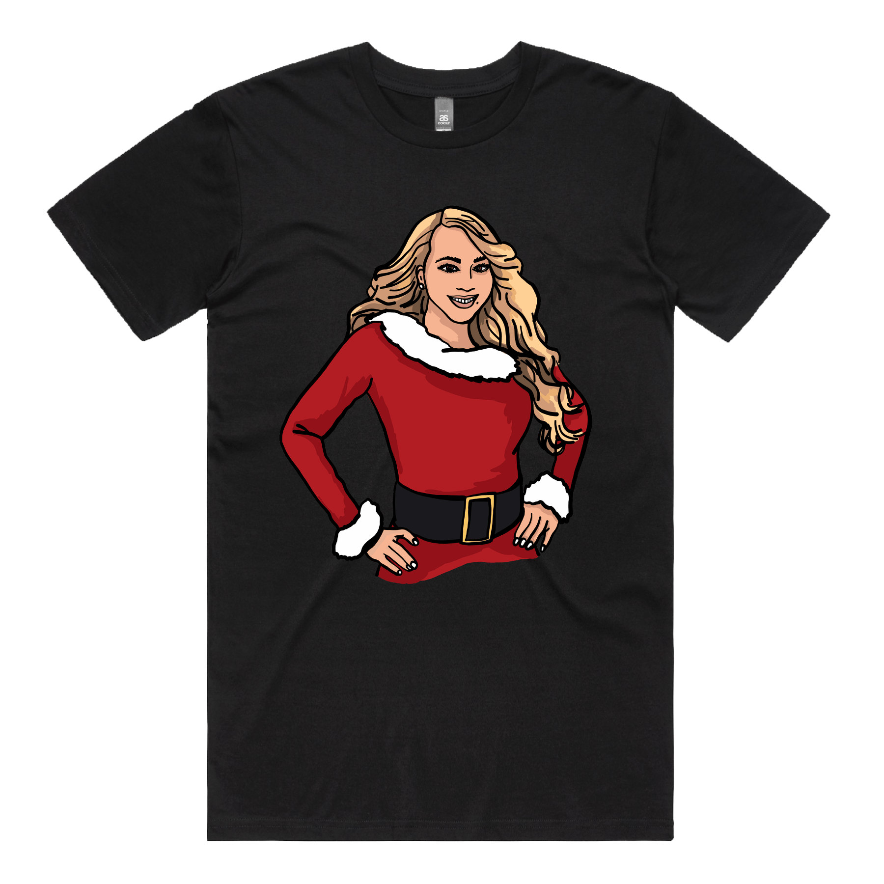 S / Black / Large Front Design Mariah Christmas 🎁 - Men's T Shirt