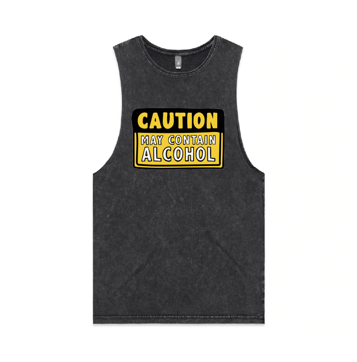 S / Black / Large Front Design May Contain Alcohol 🍺 - Tank