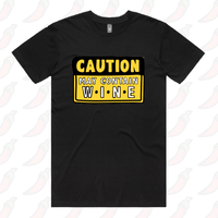 S / Black / Large Front Design May Contain Wine 🍷 – Men's T Shirt