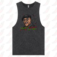 S / Black / Large Front Design Merry Mother F**** Christmas 👨🏾‍🦲🎄- Tank