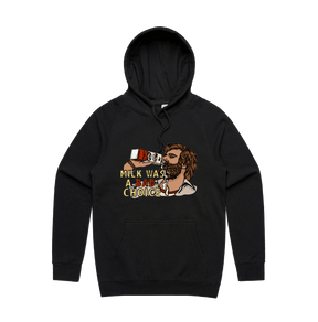 S / Black / Large Front Design Milk Was A Bad Choice 🥛 - Unisex Hoodie