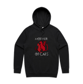 S / Black / Large Front Design Mother of Cats 🐈 - Unisex Hoodie