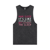 S / Black / Large Front Design Mum Sleep 🥱 - Tank