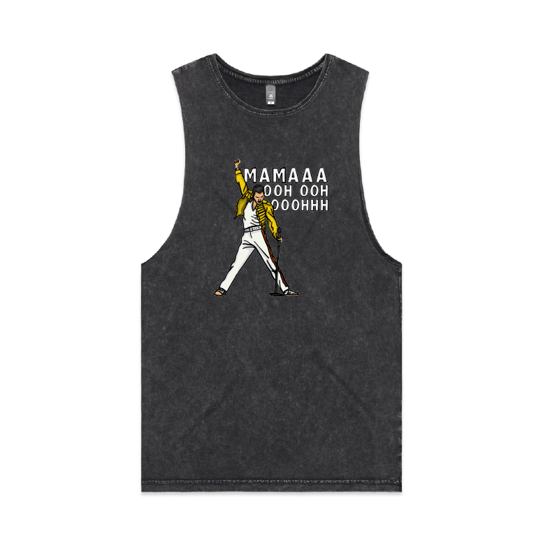 S / Black / Large Front Design Mummaaaaa 🎙️ - Tank