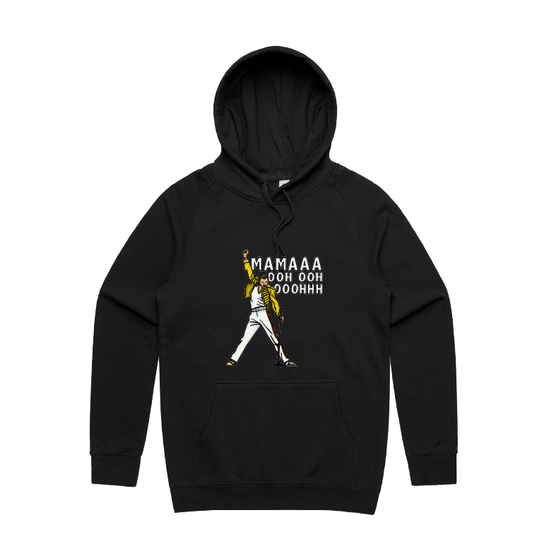 S / Black / Large Front Design Mummaaaaa 🎙️ - Unisex Hoodie