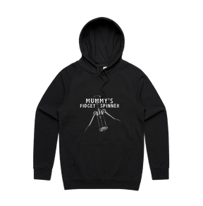 S / Black / Large Front Design Mummy's Fidget Spinner 🍷 - Unisex Hoodie