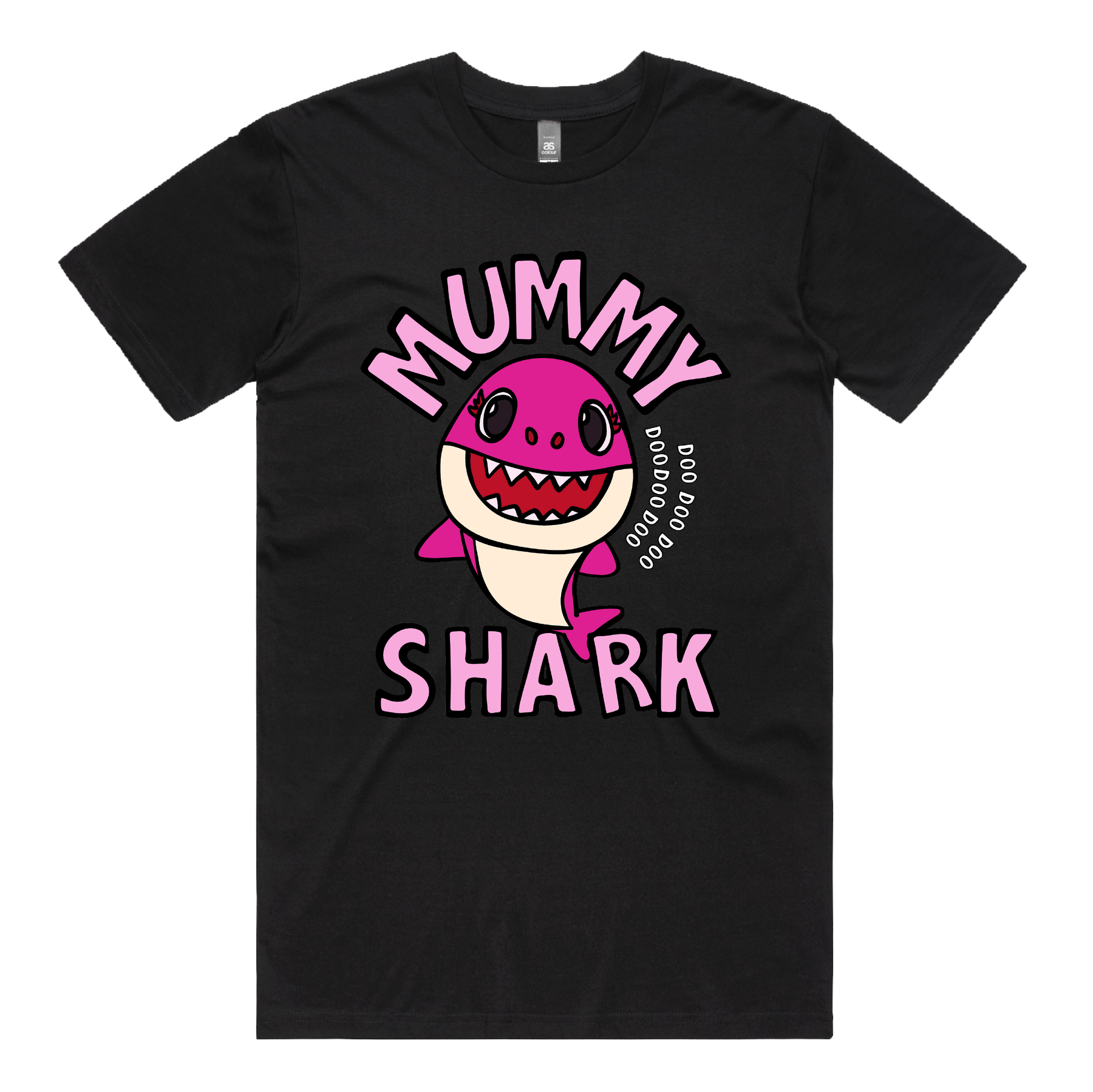 S / Black / Large Front Design Mummy Shark 🦈 - Men's T Shirt
