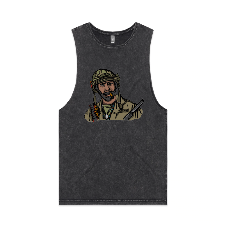 S / Black / Large Front Design Never Go Full Retard 💥 - Tank