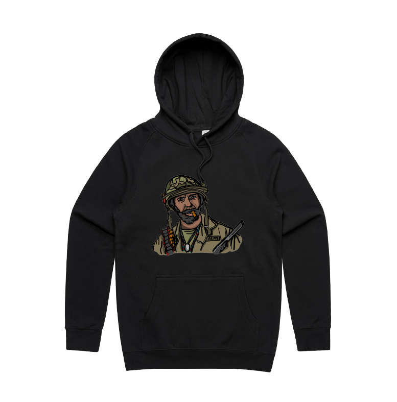 S / Black / Large Front Design Never Go Full Retard 💥 - Unisex Hoodie