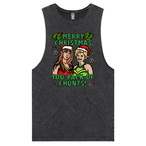 S / Black / Large Front Design Pack Of Chunts Christmas 💁‍♀️🎄 - Tank