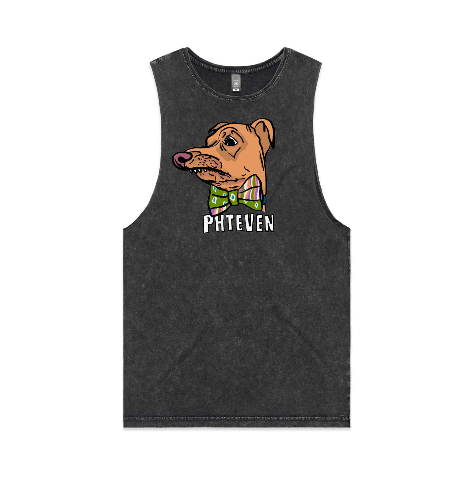 S / Black / Large Front Design Phteven Good Boy 🐶 - Tank