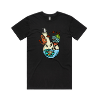 S / Black / Large Front Design Pokebong 🦎 - Men's T Shirt
