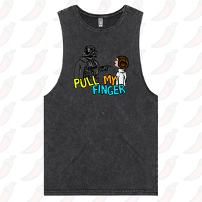 S / Black / Large Front Design Pull My Finger 👉 – Tank