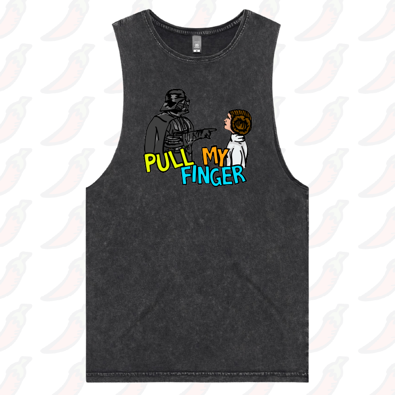 S / Black / Large Front Design Pull My Finger 👉 – Tank