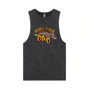S / Black / Large Front Design Reel Cool Dad 🎣 - Tank