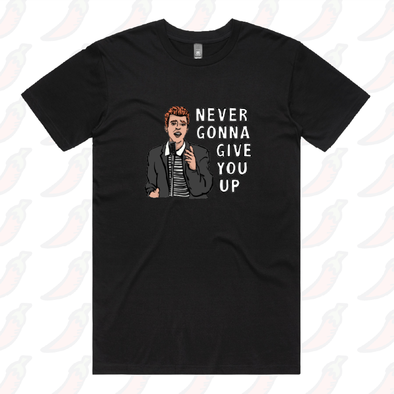 S / Black / Large Front Design Rick Roll 🎵 - Men's T Shirt