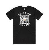 S / Black / Large Front Design Rick Roll QR Prank 🎵 - Men's T Shirt