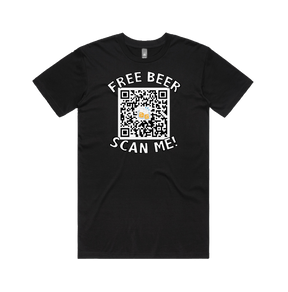 S / Black / Large Front Design Rick Roll QR Prank 🎵 - Men's T Shirt