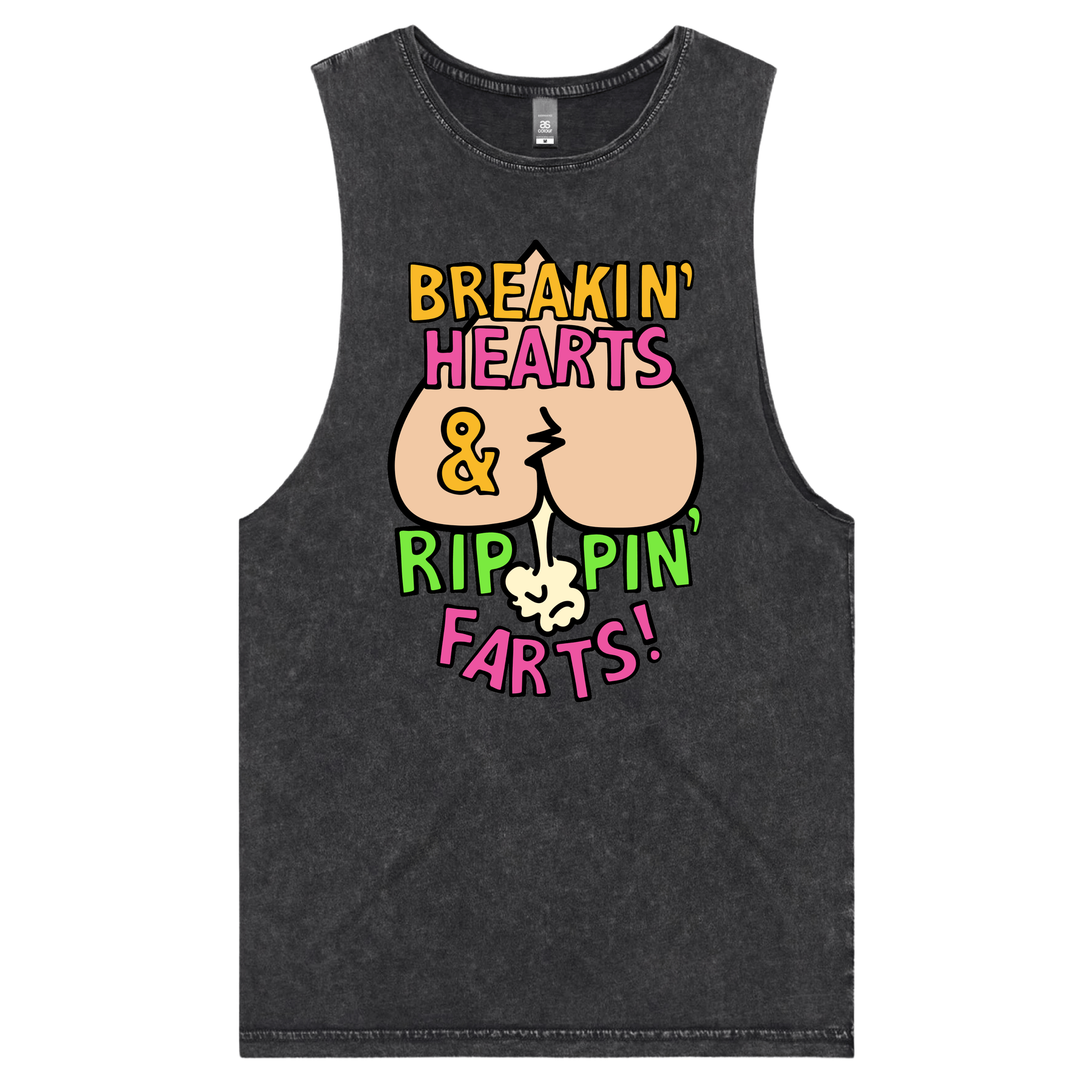 S / Black / Large Front Design Rippin Farts 💔💨 - Tank