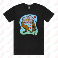 S / Black / Large Front Design Roo Roo Root Ya 🦘 – Men's T Shirt