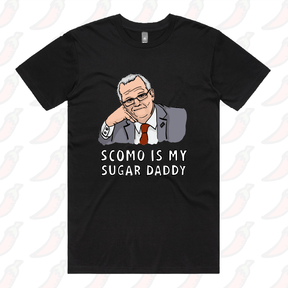 S / Black / Large Front Design Scomo Sugar Daddy 💸 - Men's T Shirt