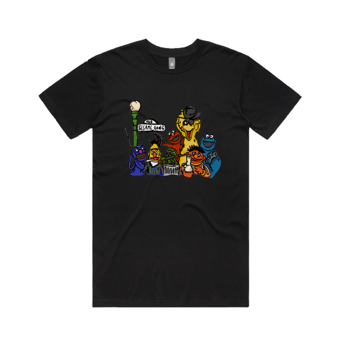 S / Black / Large Front Design Sesame Gang 🥴 - Men's T Shirt