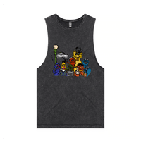 S / Black / Large Front Design Sesame Gang 🥴 - Tank