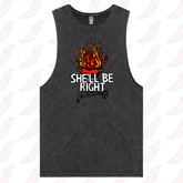 S / Black / Large Front Design She’ll Be Right BBQ 🤷🔥 – Tank