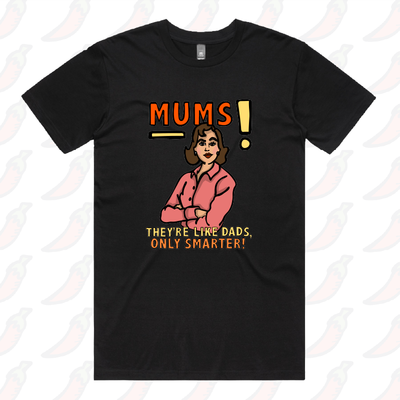 S / Black / Large Front Design Smart Mum 🧠 – Men's T Shirt