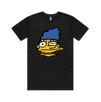 S / Black / Large Front Design Smeared Marge 👕 - Men's T Shirt