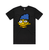 S / Black / Large Front Design Smeared Marge 👕 - Men's T Shirt
