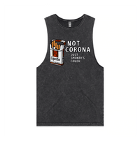 S / Black / Large Front Design Smoker's Cough 🚬 - Tank