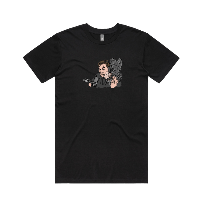 S / Black / Large Front Design Smokin' Elon 💨 - Men's T Shirt