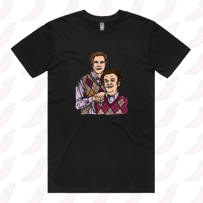 S / Black / Large Front Design Step Brothers 👨🏽‍🤝‍👨🏻 - Men's T Shirt