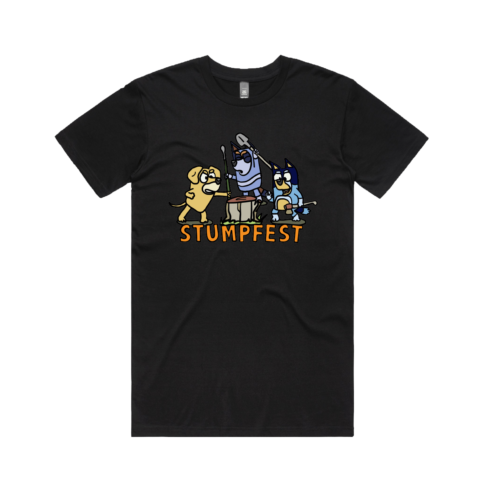 S / Black / Large Front Design Stumpfest 🪓 - Men's T Shirt