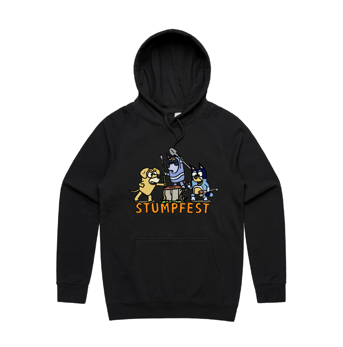 S / Black / Large Front Design Stumpfest 🪓 - Unisex Hoodie