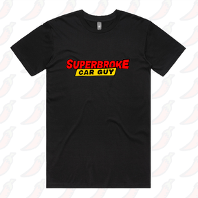 S / Black / Large Front Design Superbroke Car guy 🚗💸 – Men's T Shirt