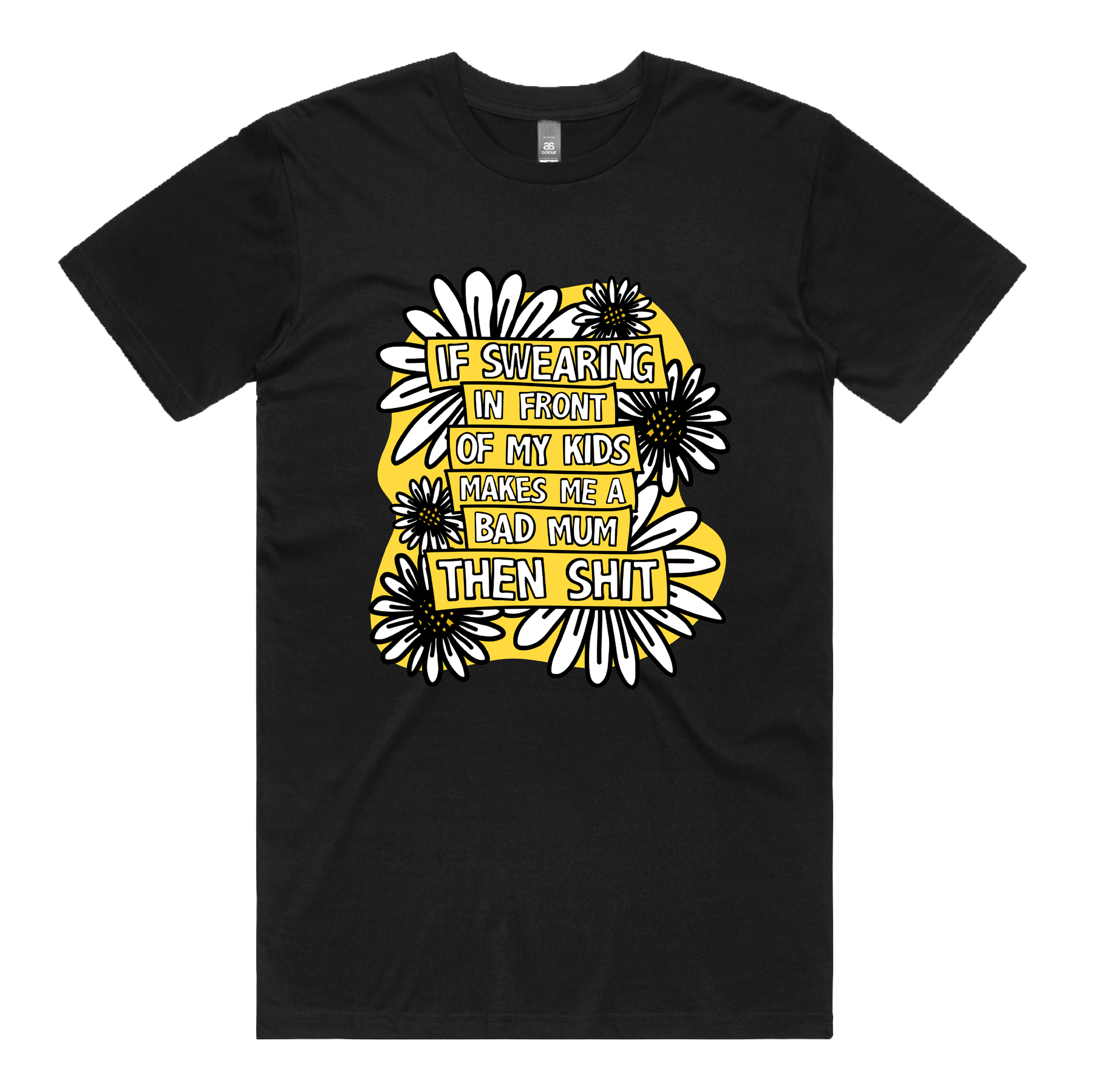 S / Black / Large Front Design Sweary Mum 🤬🎀 - Men's T Shirt