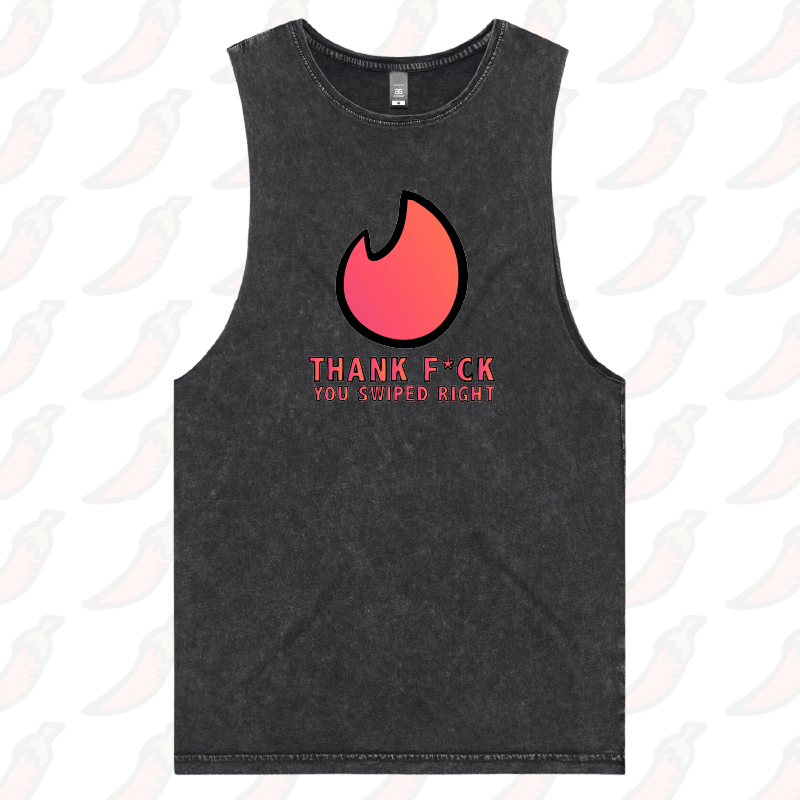 S / Black / Large Front Design Swipe Right 🔥– Tank