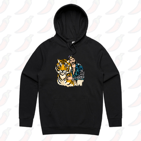 S / Black / Large Front Design The King of Tigers 🐯 - Unisex Hoodie