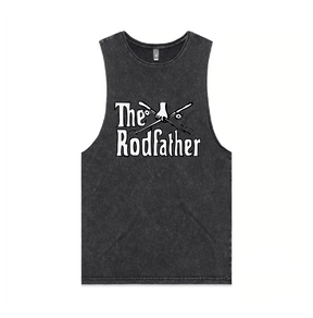 S / Black / Large Front Design The Rodfather 🎣 - Tank