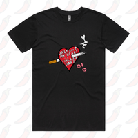 S / Black / Large Front Design The Way To My Heart 💊🚬 - Men's T Shirt