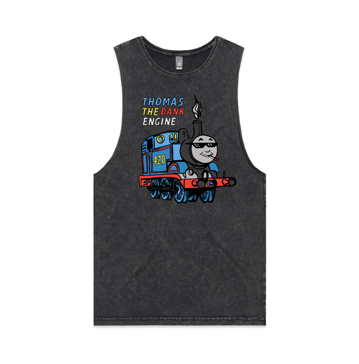 S / Black / Large Front Design Thomas The Dank Engine 🚂 - Tank