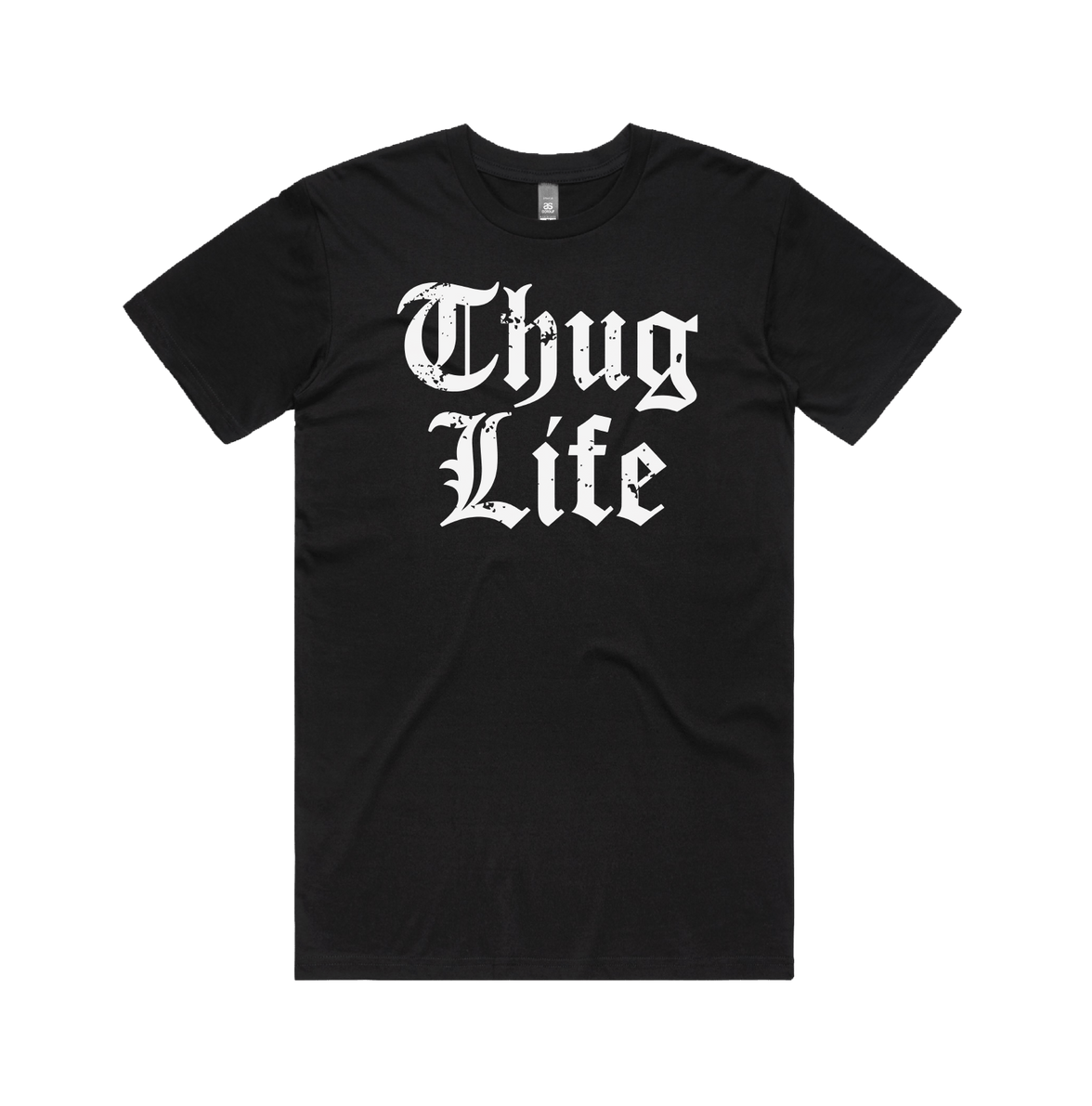 S / Black / Large Front Design Thug Life 🖕🏾 - Men's T Shirt